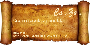 Csernicsek Zsanett névjegykártya