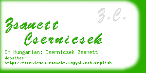 zsanett csernicsek business card